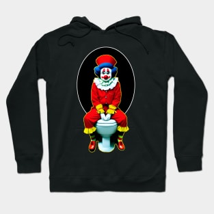 Clean clown sitting on the toilet Hoodie